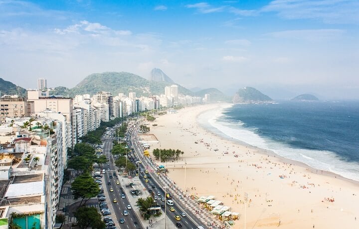 Beach of Rio de Janeiro, Brazil
