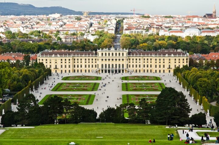 Palácio de Schönbrunn em viena - Áustria