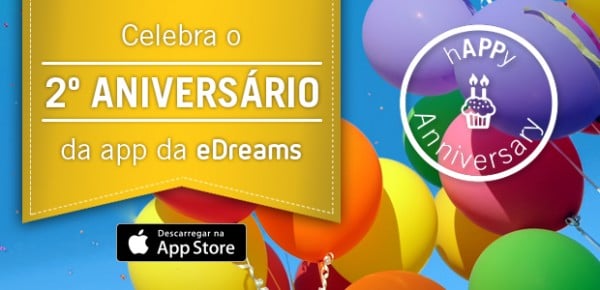 Aniversário da app para iPhone da eDreams