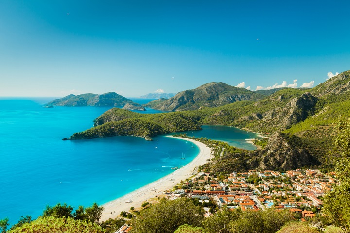 Praia Oludeniz na Turquia