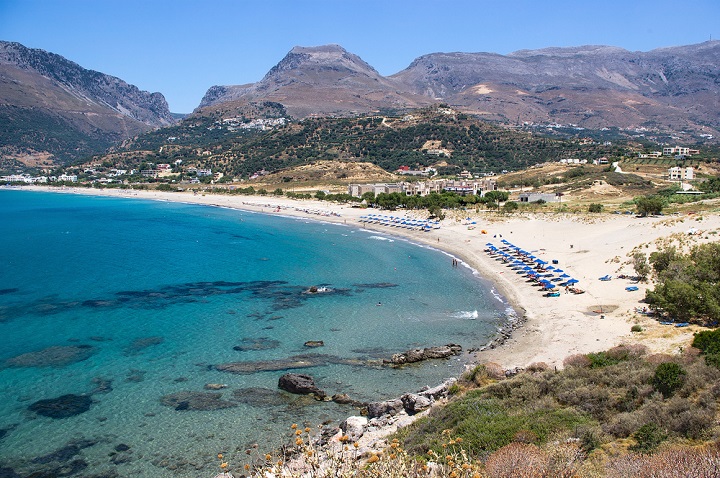 Praia Plakias em Creta, Grécia