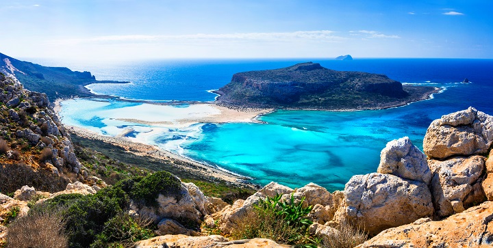 Praia de Balos em Creta, Grécia