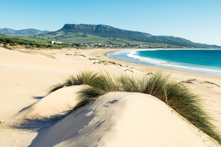 Praia de Bolonia em Tarifa, Espanha