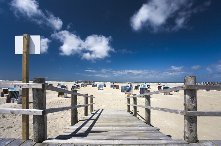 Praia de Sankt Peter Ording na Alemanha