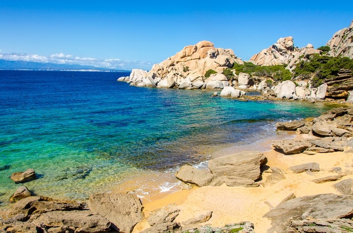 Praias Rena di levante e Rena di Ponente - Capo Testa em Sardenha, Itália