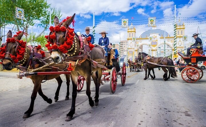 cavalos na feira de abril - sevilha