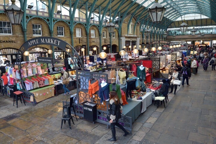 mercado em Covent Garden - Londres