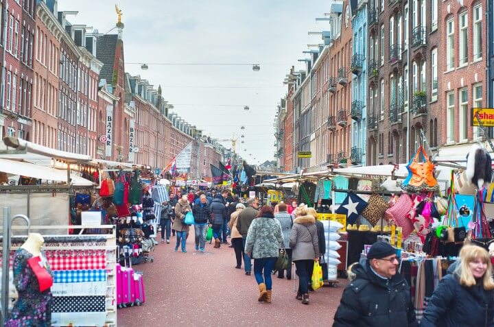 mercado Albert Cuyp em amesterdão - holanda