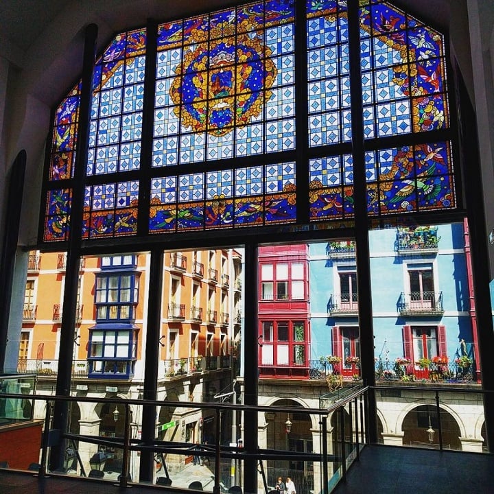 vitrais mercado de la Ribera bilbao