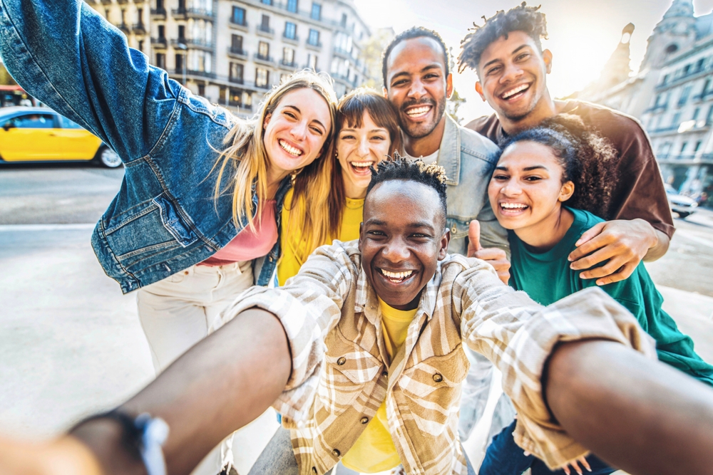 Friends taking a selfie